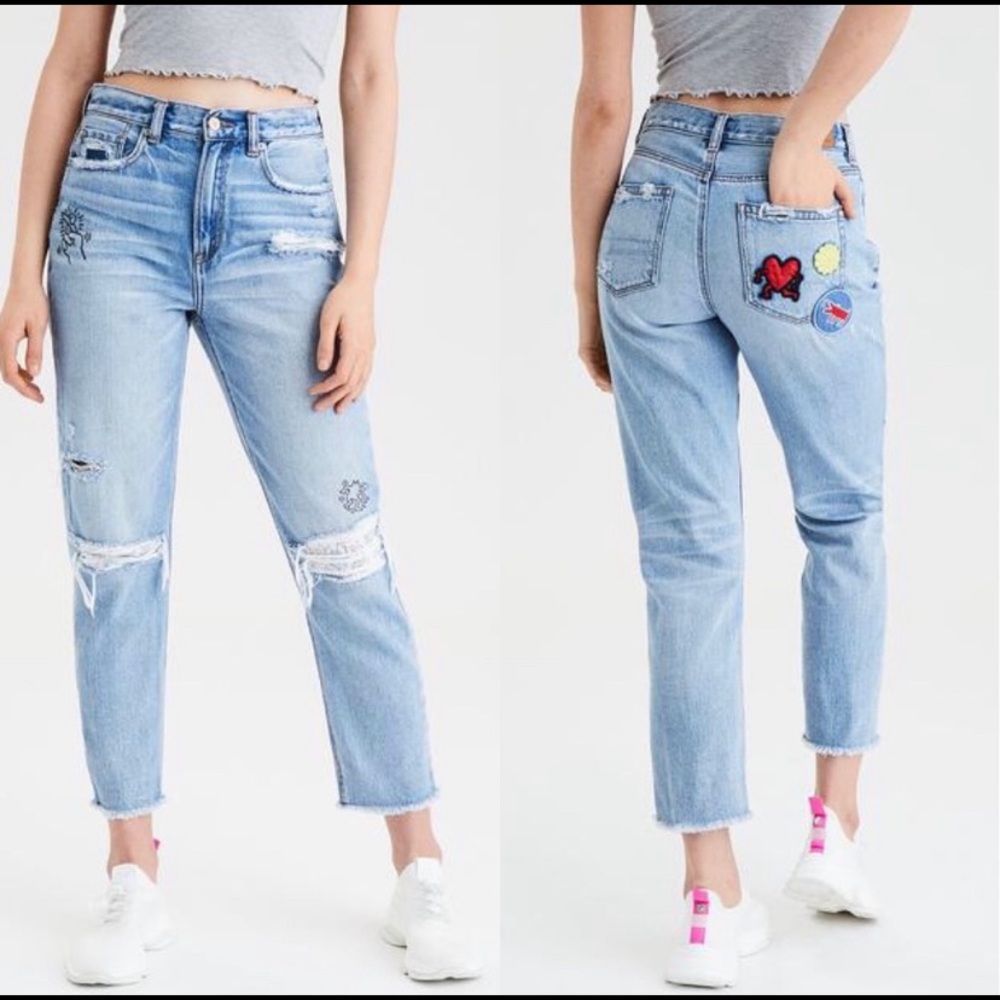 American Eagle x Keith Haring Mom Jeans size 2